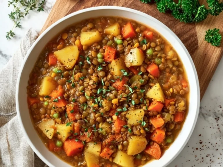 Hearty Vegan Stew is a comforting and nutritious dish packed with a colorful array of vegetables and herbs. This stew not only offers a delightful blend of flavors but is also perfect for meal prep, making it an ideal choice for busy weeknights. Serve it with crusty bread for a satisfying and wholesome meal. vegan stew