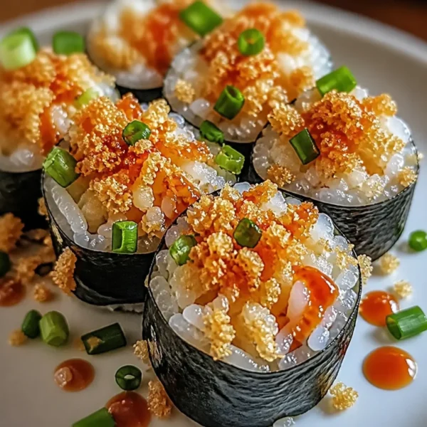 Delicious crab rangoon sushi roll featuring creamy crab and cheese.