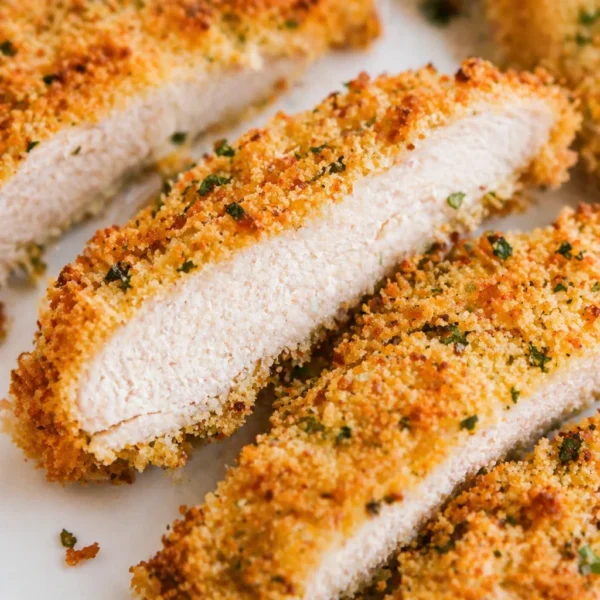 Crispy Baked Chicken Cutlets with a juicy interior and golden crust.