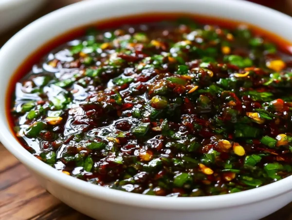A vibrant bowl of Dragon Sauce ready to enhance your favorite meals.