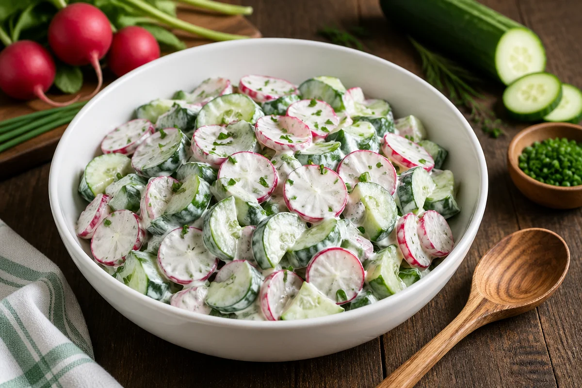 Fresh Radish and Cucumber Salad – A Crunchy Delight!