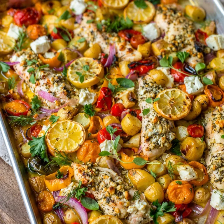 One-Pan Lemon Chicken and Veggies is my answer to those nights when I want real food but I do not want a sink full of dishes. You know the vibe: you are hungry, you want something cozy and fresh, and you also want dinner to basically cook itself. This is the kind of meal that makes your kitchen smell bright and lemony, like you totally have your life together. The best part is everything roasts at the same time, so you are not juggling three pots. If you are trying to eat a little better without feeling like you are eating sad food, this one hits the spot. One-Pan Lemon Chicken and Veggies