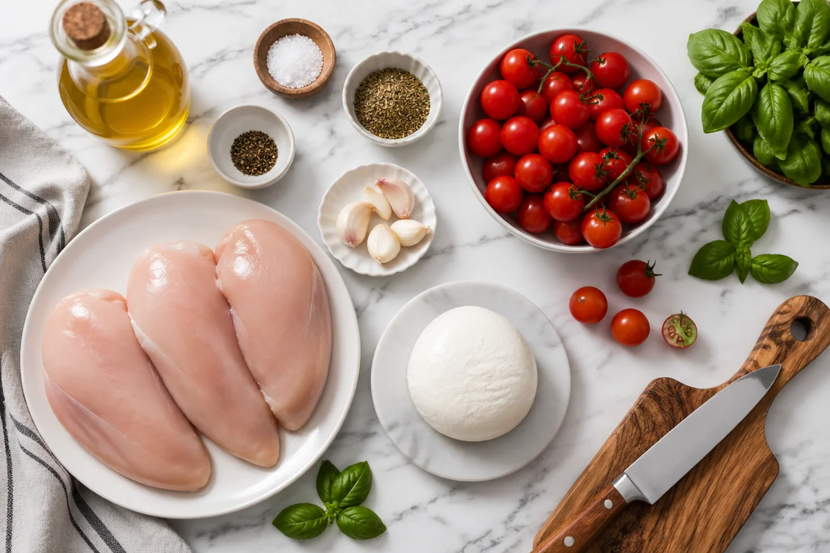 Sizzling Caprese Chicken Skillet – Quick & Delicious One-Pan Meal!