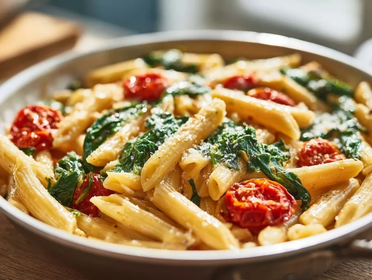 Spinach Tomato Pasta Recipe Tasty Spinach Tomato Pasta is a delightful and quick dish that combines al dente pasta with vibrant spinach and juicy cherry tomatoes. With the added aromatic notes of garlic and a drizzle of olive oil, this recipe is perfect for a weeknight dinner or a cozy meal with friends. Plus, it's a fantastic way to incorporate more greens into your diet while satisfying those pasta cravings. spinach tomato pasta