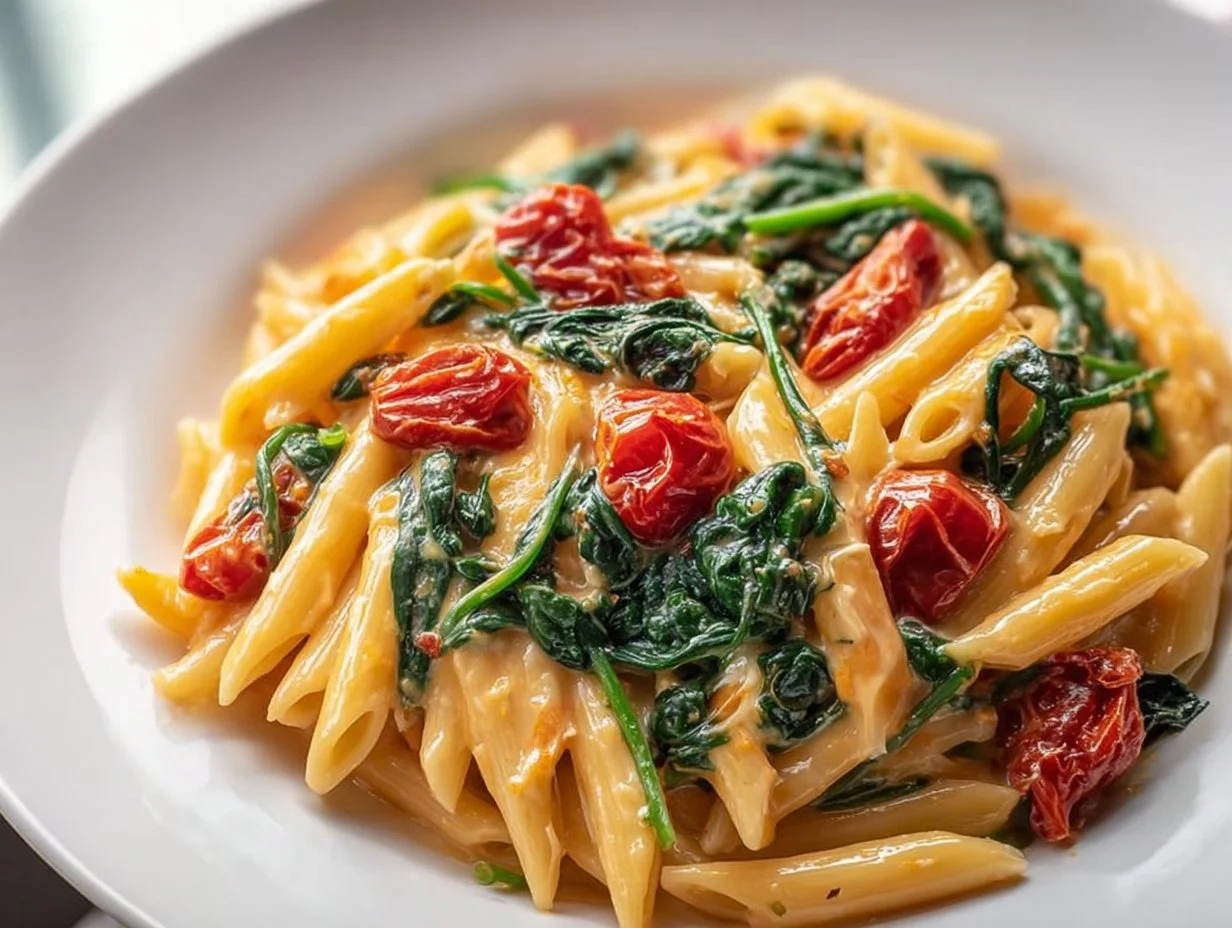 Spinach Tomato Pasta Recipe Tasty Spinach Tomato Pasta