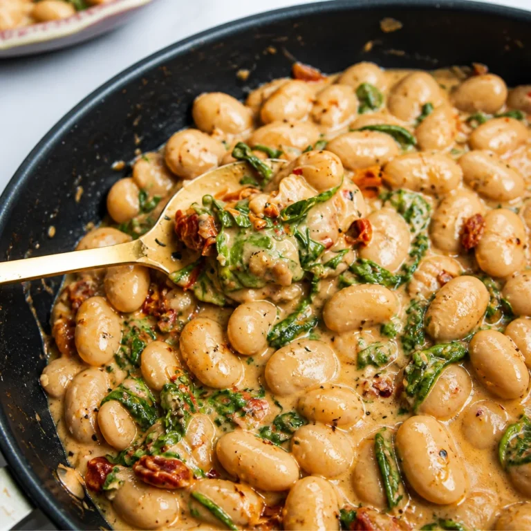 Marry Me white bean and spinach skillet is my answer to those evenings when I want something cozy and creamy, but I do not want to babysit a pot for an hour. You know the vibe: you are hungry, the kitchen is a mess from earlier, and ordering takeout feels like admitting defeat. This skillet is quick, meatless, and honestly kind of impressive for how little effort it takes. It is the kind of dinner that makes people hover near the stove asking, what smells so good. And yes, it is totally doable on a weeknight even if your brain is tired. Marry Me white bean and spinach skillet