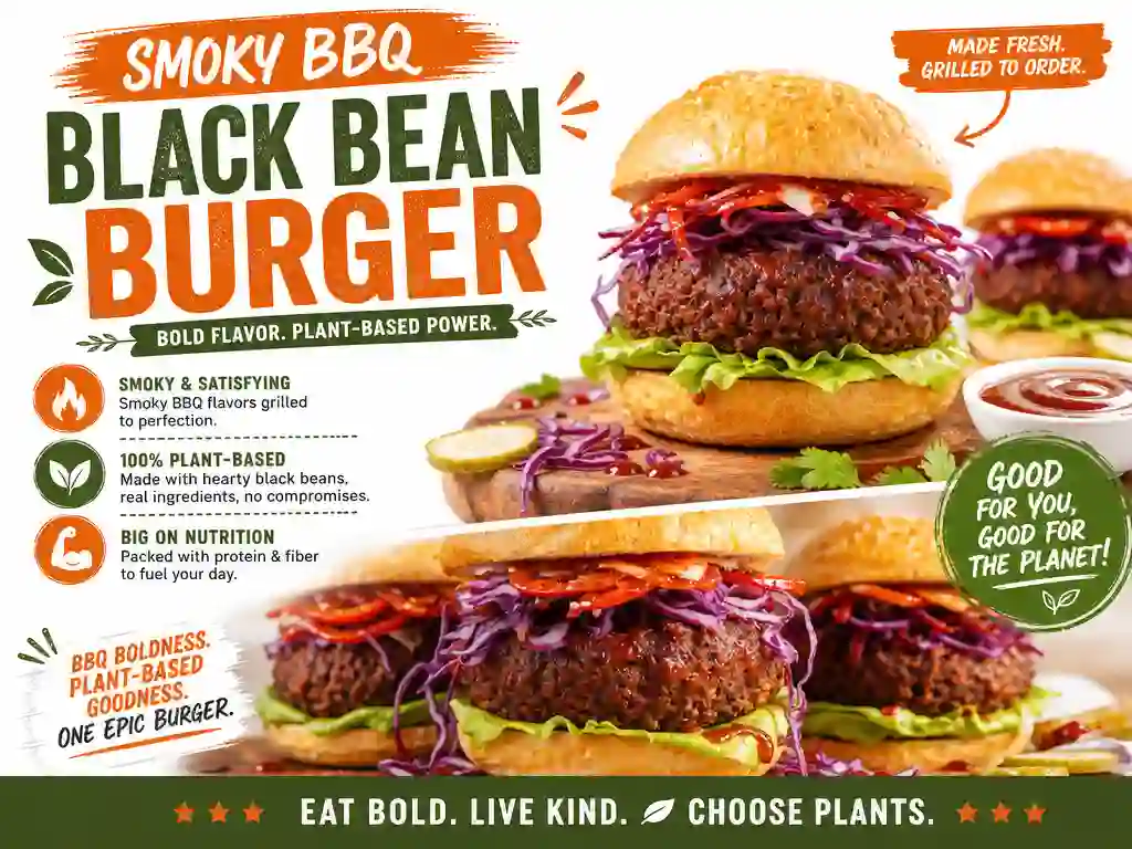 Smoky BBQ Black Bean Burger Recipe