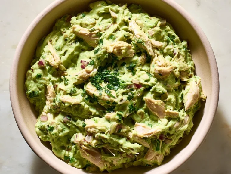 Avocado Chicken Salad is a delicious and nutritious dish that combines luscious avocado and tender shredded chicken, creating a creamy and satisfying meal. This salad is perfect for a light lunch or a refreshing dinner option, packed with flavors from fresh veggies and a hint of lime. It's easy to whip up, making it a go-to recipe for busy days. Avocado Chicken Salad