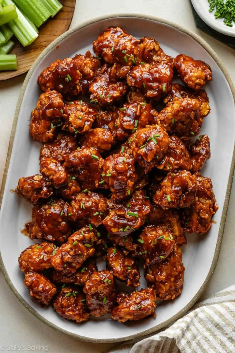 Baked Honey BBQ Chicken Bites are a delicious and simple appetizer that packs a flavorful punch in every bite. Coated in a crunchy cornflake crust and tossed in a sweet and tangy honey BBQ sauce, these chicken bites strike a perfect balance of flavors and textures. They're perfect for game days, gatherings, or a quick weeknight snack. Baked Honey BBQ Chicken