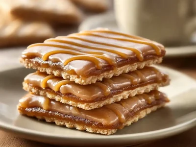 Brown Sugar Pop Tart Cookies on a plate with sprinkles and icing