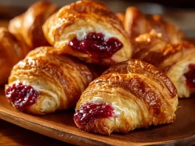 Cranberry Cream Cheese Crescent Bites on a serving platter