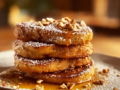 Chewy French toast cookies with cinnamon and syrup drizzle