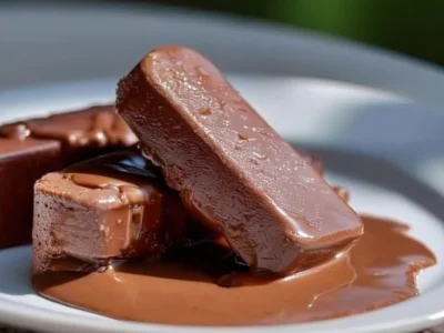 Colorful Jello Pudding Pops in various flavors on a wooden table.