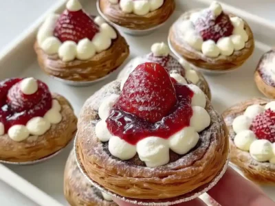 Deliciously creamy King Egg Tarts presented on a gourmet plate