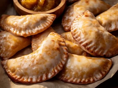 Pumpkin cream hand pies with flaky crust and creamy filling