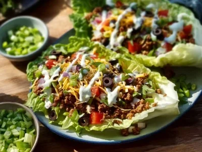 Delicious Taco Wedge Salad with fresh toppings and vibrant colors