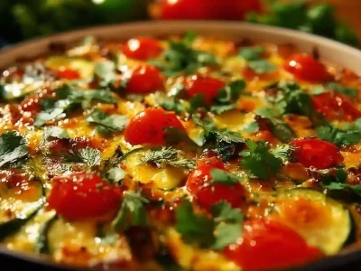 Delicious Tex-Mex Zucchini Bake with cheese and spices