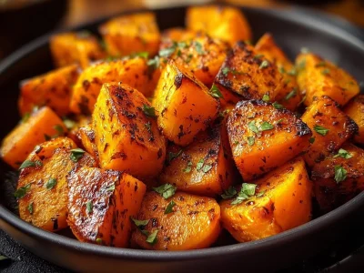 Delicious air fryer sweet potatoes served as a side dish