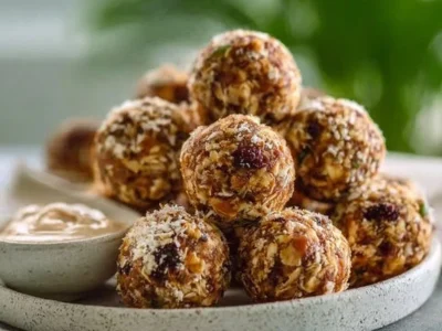 Homemade Apple Cinnamon Energy Bites - healthy snack packed with flavor