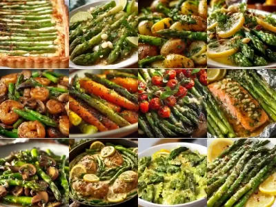 asparagus recipes set
