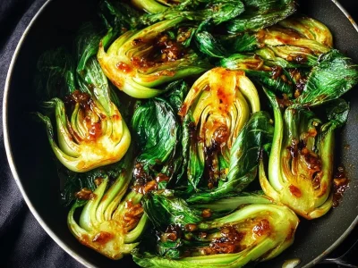 Bok Choy Stir Fry with vibrant vegetables in a pan
