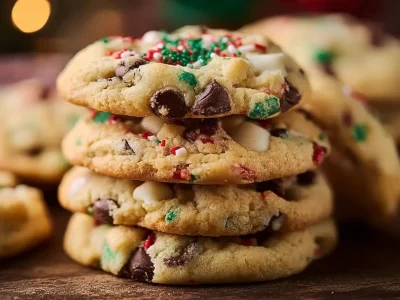 Wonderland chocolate chip cookies fresh out of the oven with gooey chocolate chips.