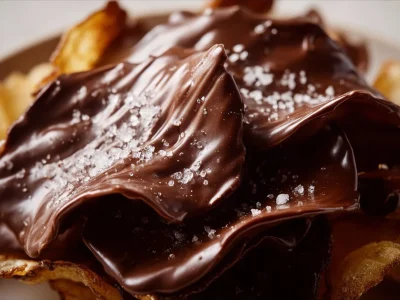 Delicious Chocolate Potato Chip Bark with crispy potato chips