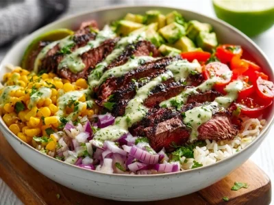 Delicious Cilantro Lime Steak Bowls with fresh ingredients and vibrant flavors