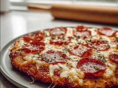 Delicious cottage cheese pizza crust topped with fresh ingredients