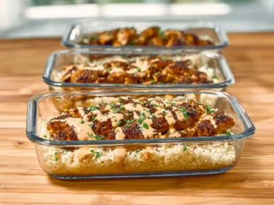 Creamy Cajun Chicken and Rice Bowls with vibrant spices and rich sauce