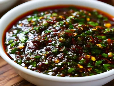 A vibrant bowl of Dragon Sauce ready to enhance your favorite meals.