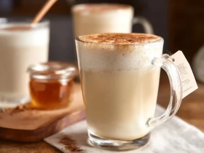 Delicious Earl Grey Vanilla Tea Latte served in a beautiful cup.