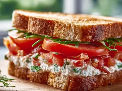 Delicious fresh tomato sandwich recipe with vibrant ingredients