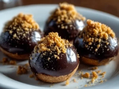 Delicious homemade gingerbread truffles with festive spices and chocolate coating.