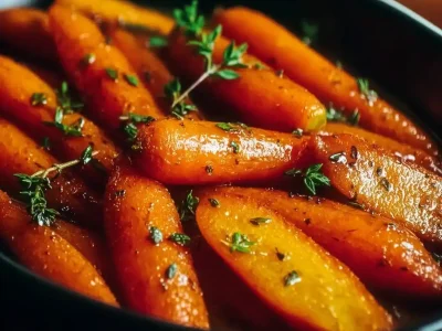 Delicious glazed carrots cooked to perfection with a sweet and savory glaze.