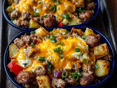 High protein breakfast bowls ready for a nutritious meal prep.