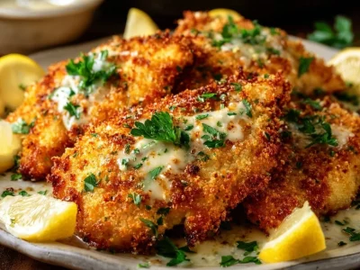 Longhorn Parmesan Crust Chicken served with sides