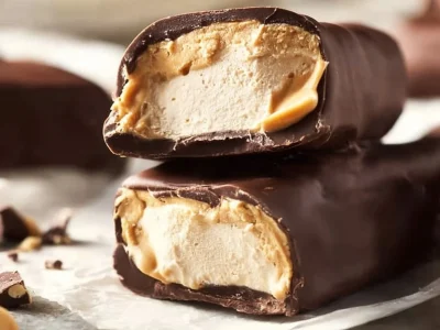 Bowl of homemade frozen yogurt topped with fruit and nuts