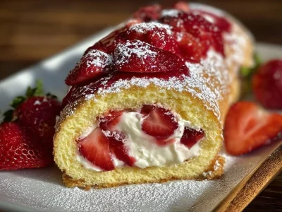 Delicious Strawberry Cheesecake Roll Ups ready to be enjoyed