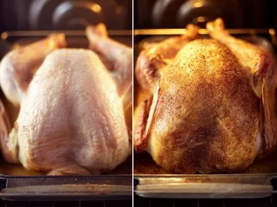 Perfectly cooked Thanksgiving turkey ready for the holiday feast